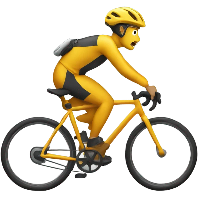 Bicyclist crashing emoji