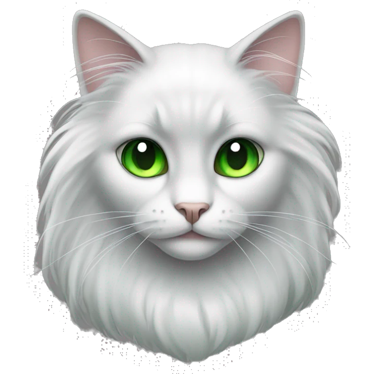 long haired black cat green eyes paws showing emoji