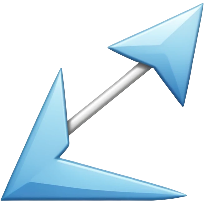 Extremely simplistic white arrow pointing emoji