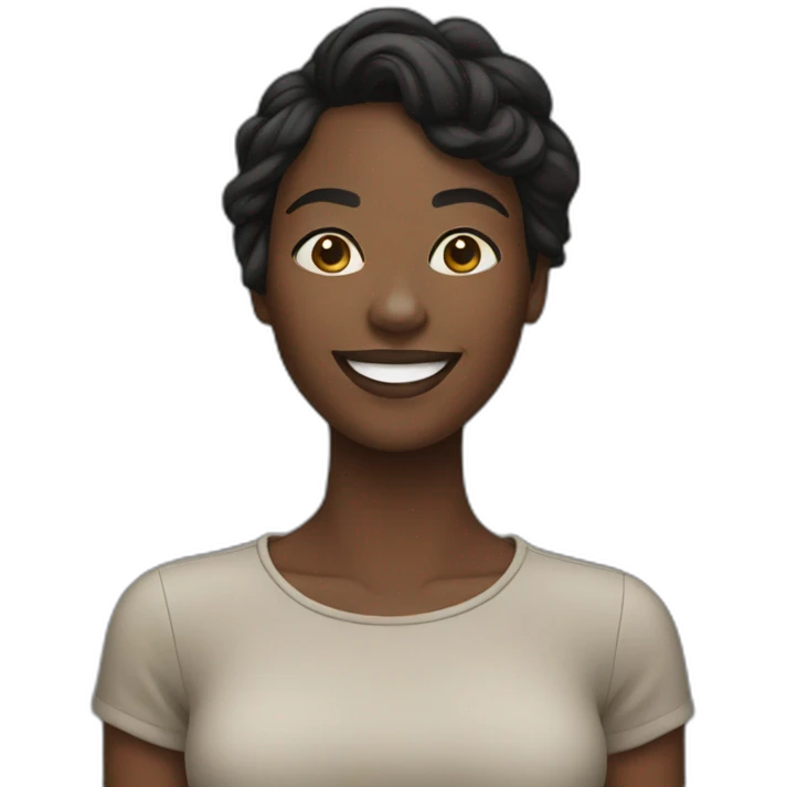 Ebony woman smiling emoji