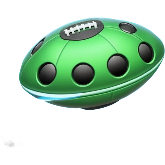 UFO playing football emoji