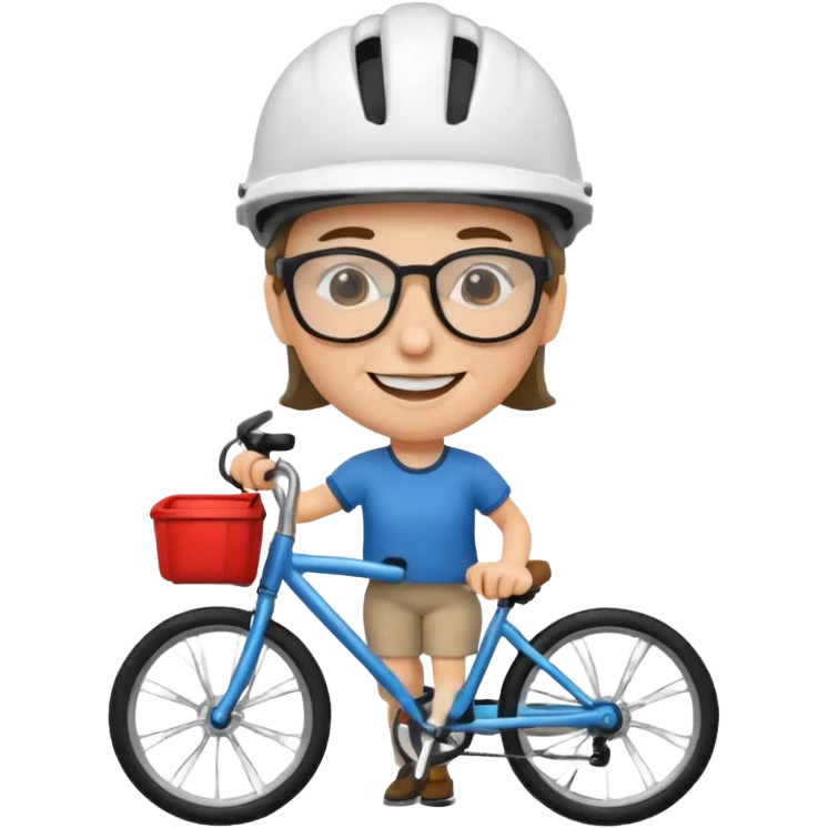 Teacher ridding bike emoji