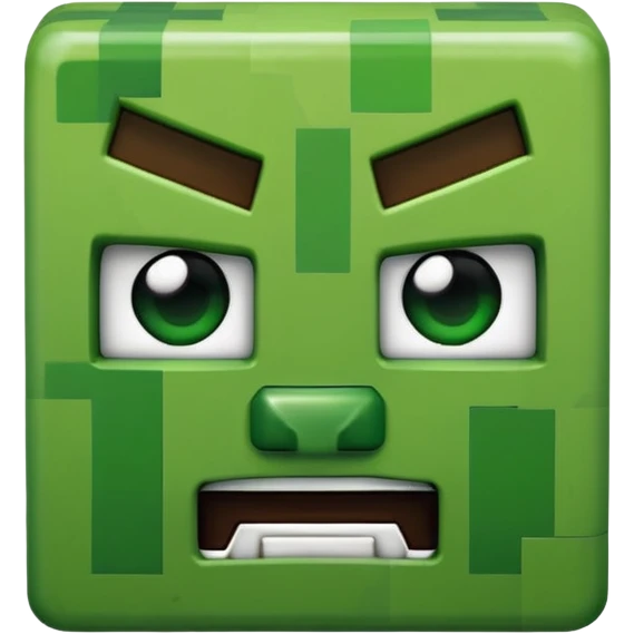 Minecraft creeper face emoji