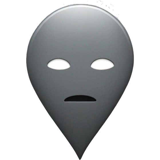 grey location pin no face  emoji