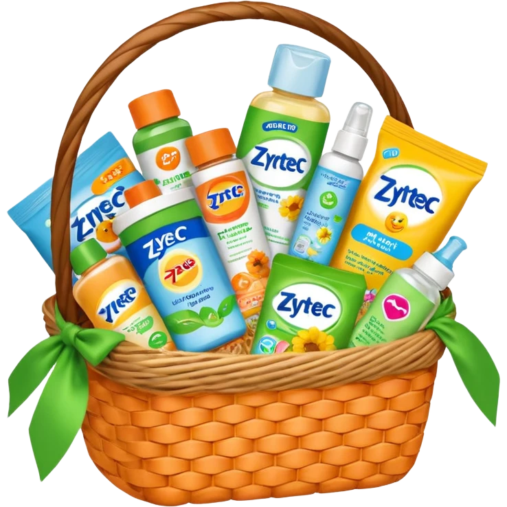 Zyrtec gift basket ￼ emoji