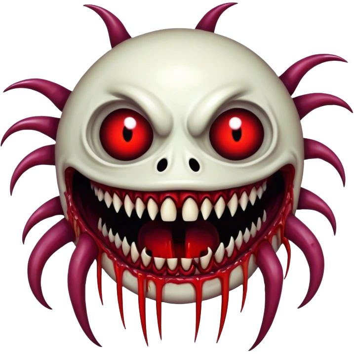Scary exe sewerslvt monster scp with long teeth blood (no face)!!! glitch eyes glitch mouth  emoji