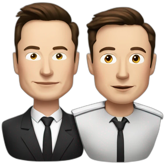 Elon musk and tesla emoji