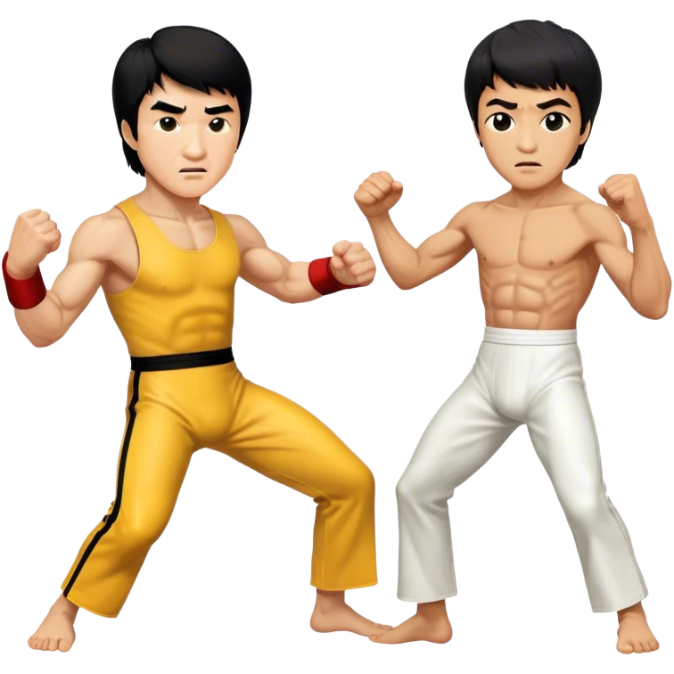 Jackie Chan fights with Bruce Lee emoji