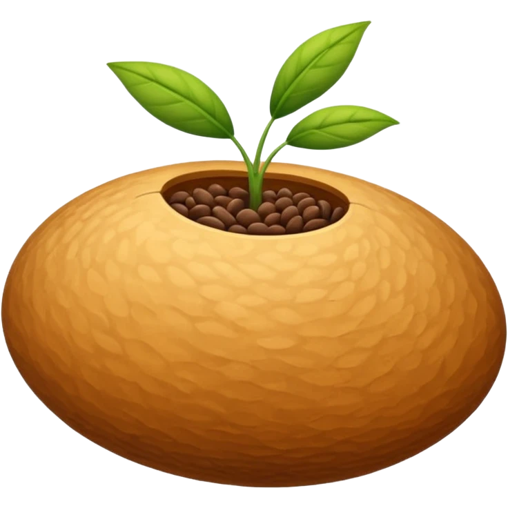 A seed emoji