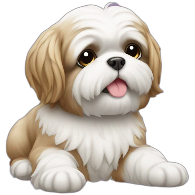 Shih tsu qui dort emoji