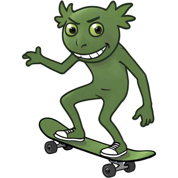 Man on skateboard delivering package  emoji