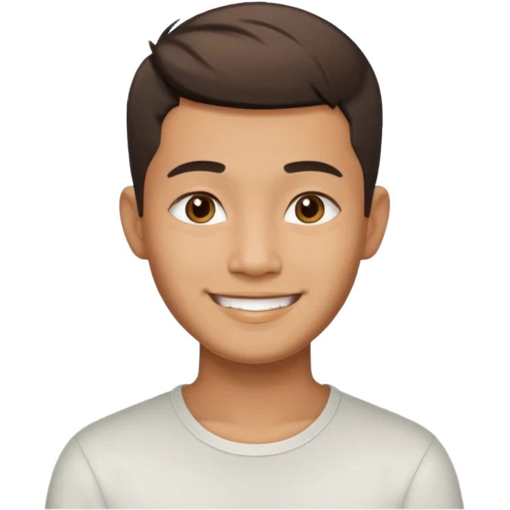 Thai man at fade hair cut 25 years old emoji