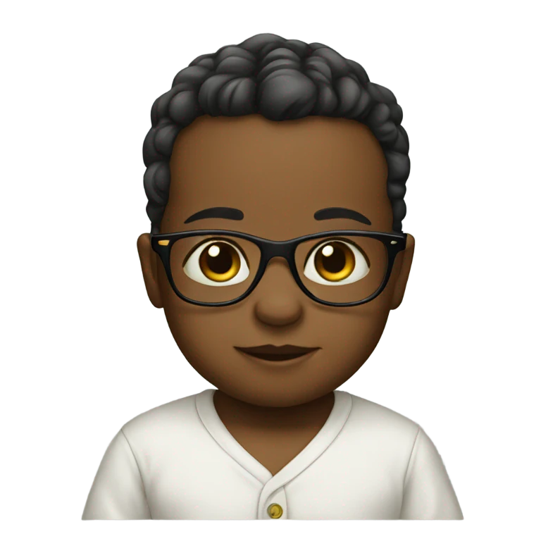 Baby with glasses  emoji