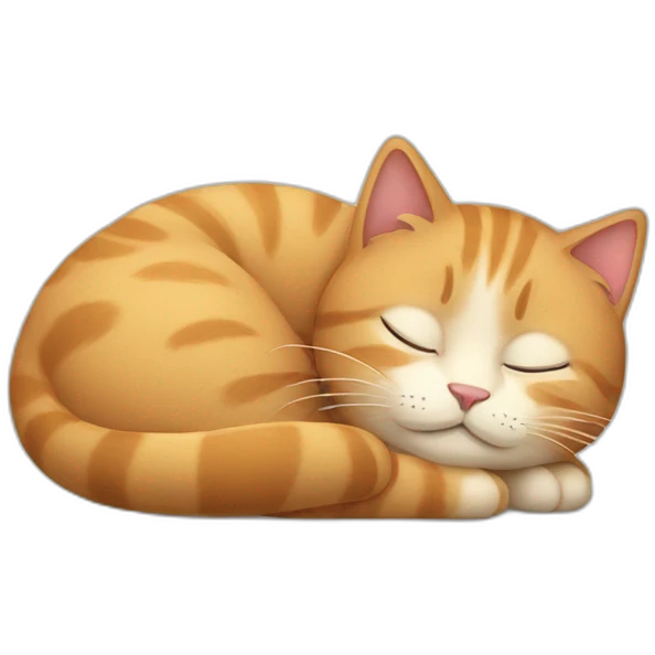 Silly cat is sleeping emoji