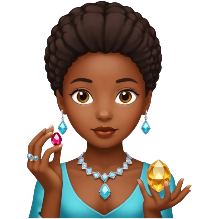 black girl carry jewel  emoji