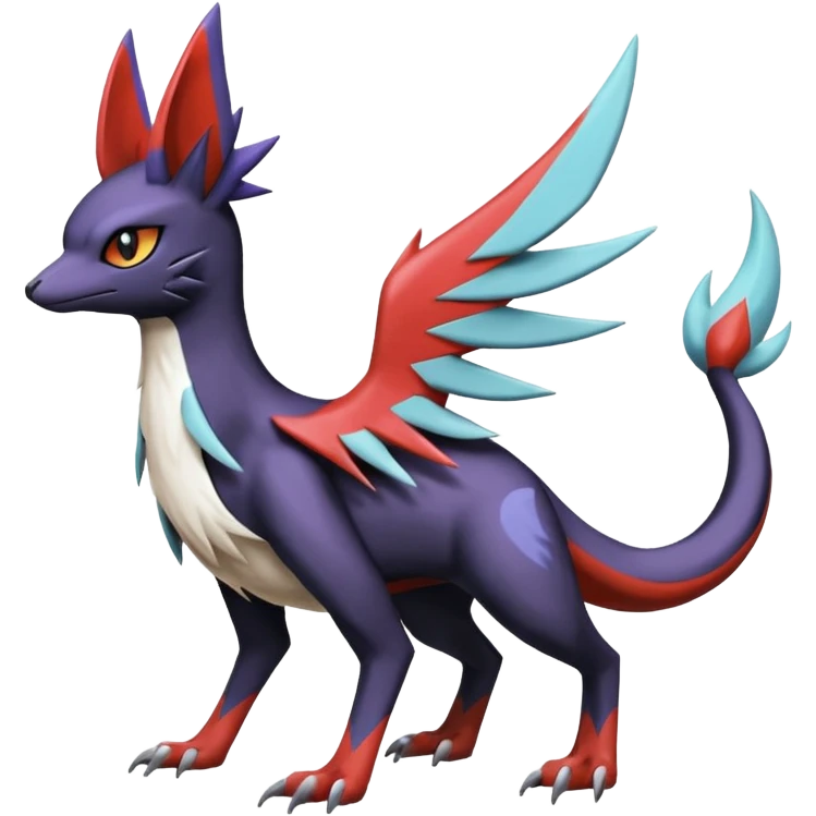  Nargacuga-Latias-Umbreon-Noibat-Noivern-Silvally-Pokémon-Fakémon-fusion (full body) emoji