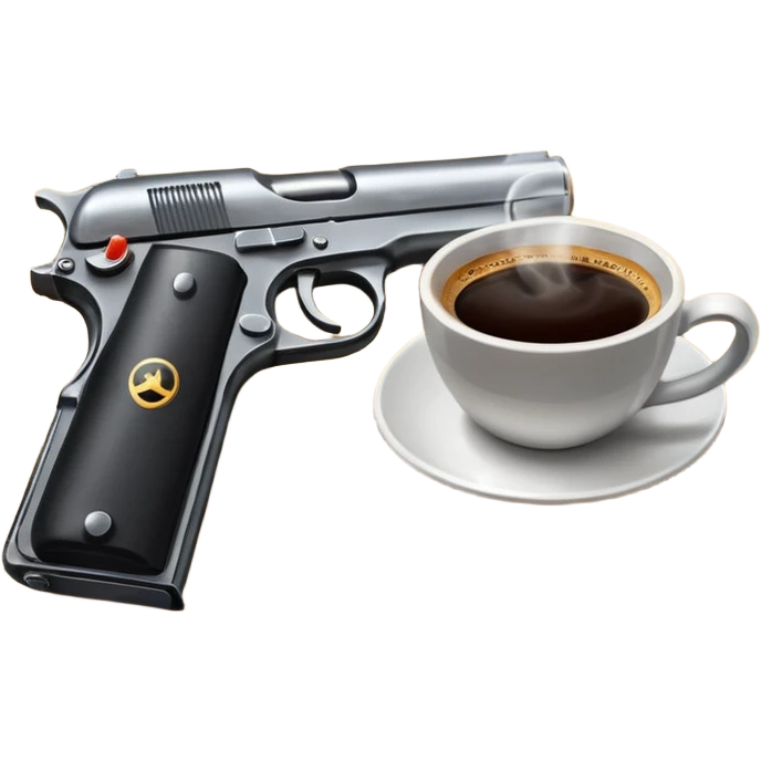 Coffee and pistol emoji
