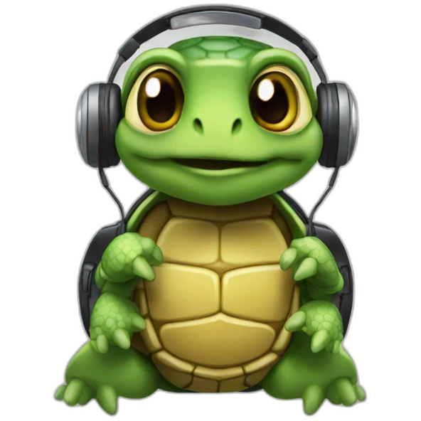 dj turtle emoji