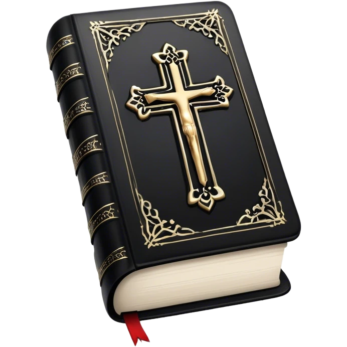 Black gothic Bible emoji
