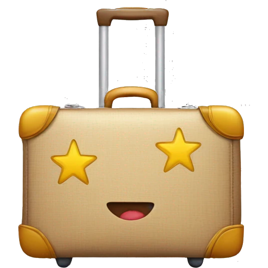 luggage with a star  emoji