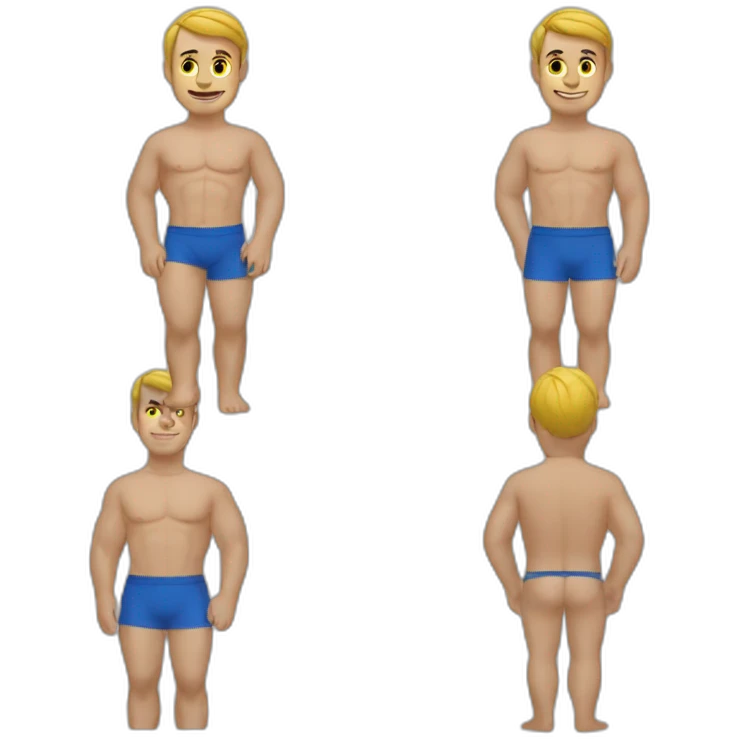 Macron en maillot de bain emoji