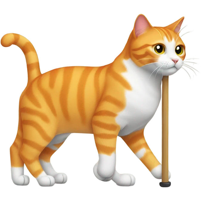 Orange cat on crutches  emoji