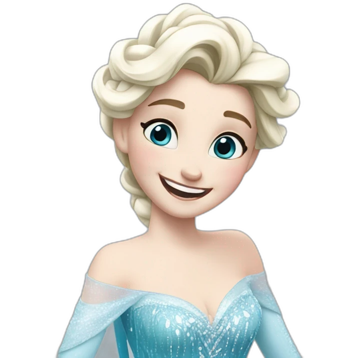 laughing Elsa emoji