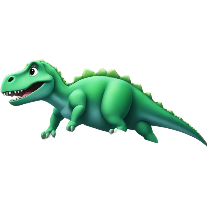 Dinosaur on top of a hotel emoji