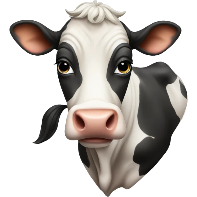 cow with tatto emoji