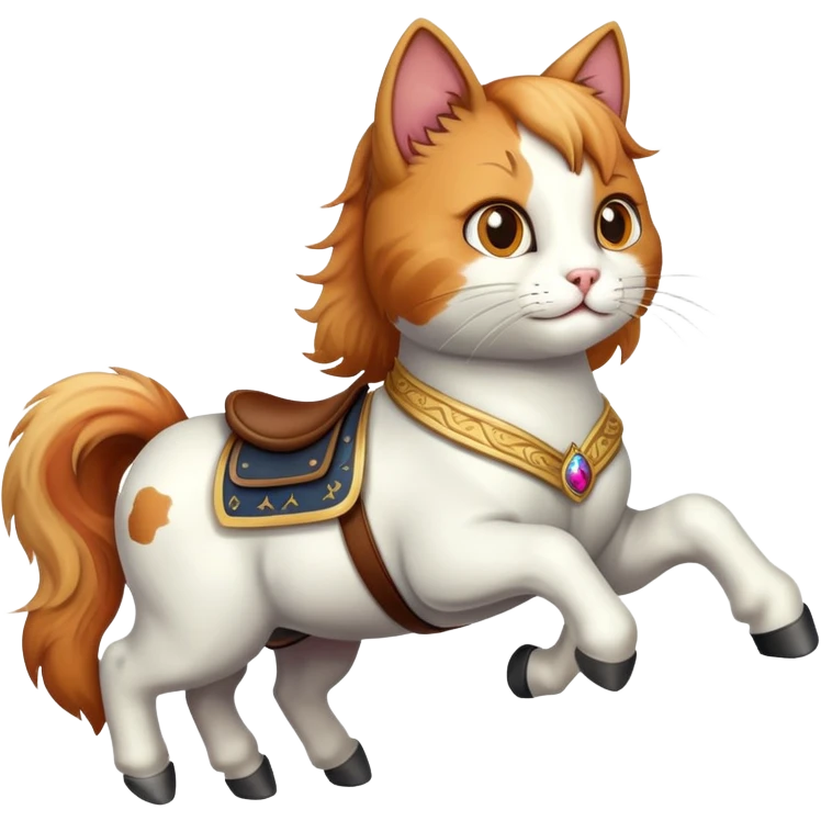 Gato montado a caballo emoji