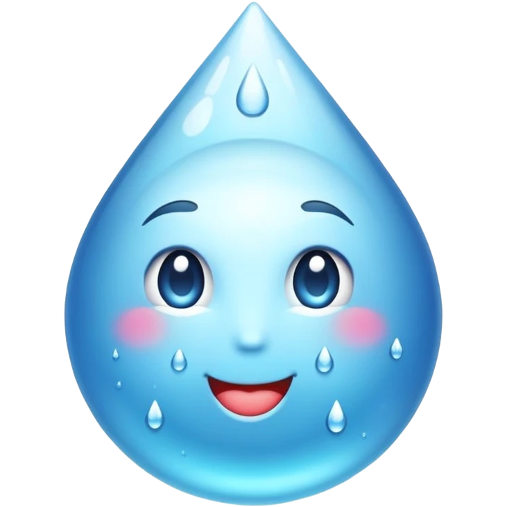 Goûte d’eau et émoji bisous emoji