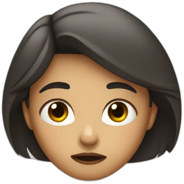 Girl with fed up face emoji