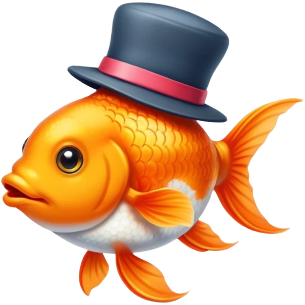 A goldfish going for a walk emoji