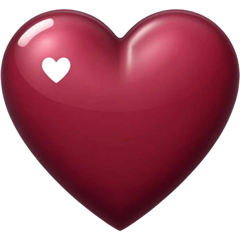 Burgundy heart  emoji