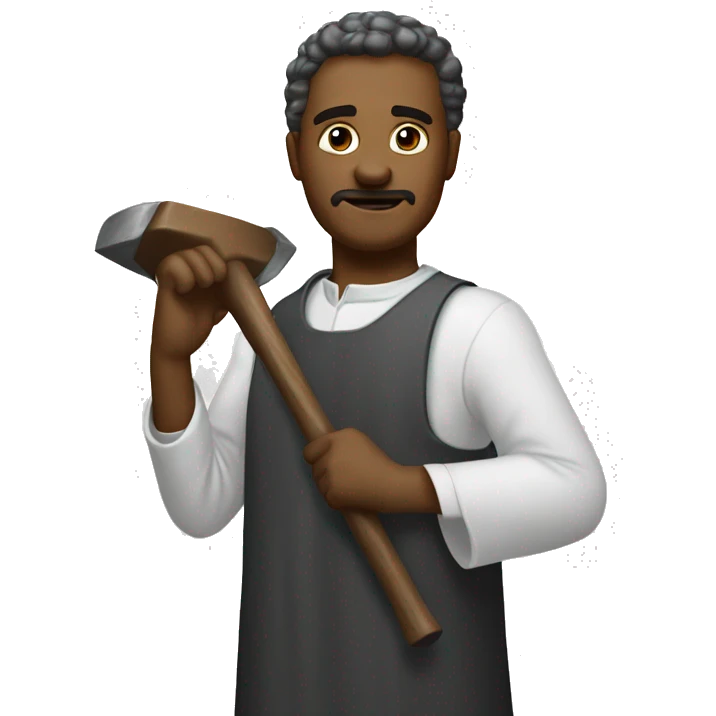 An evangelic pastor with a hammer emoji