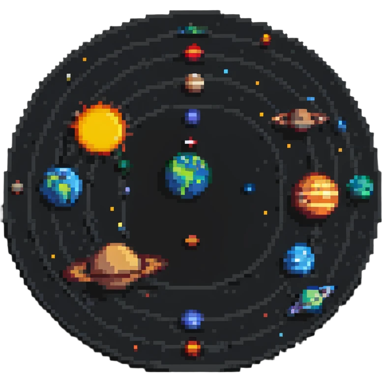 pixel art solar system emoji