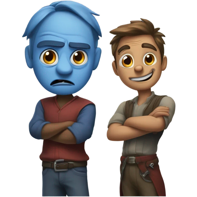 Mordecai getting benson mad emoji