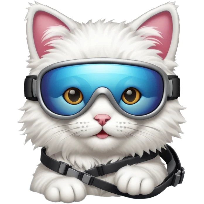 cat skiing emoji