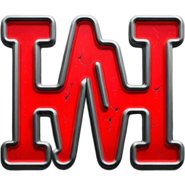 Minimalist emoji-style sticker of a flickering neon sign “HELLWOOD”, cracked letters, some missing, grayscale tubes with only faint glow in faded red

 emoji