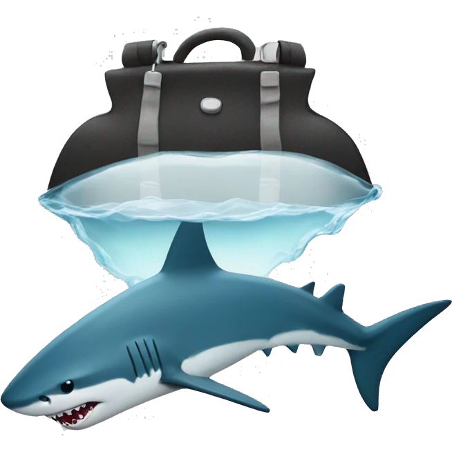 shark with a nuclear football emoji