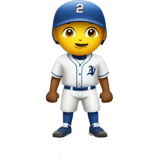 baseball player standing on 2nd base after getting a hit emoji