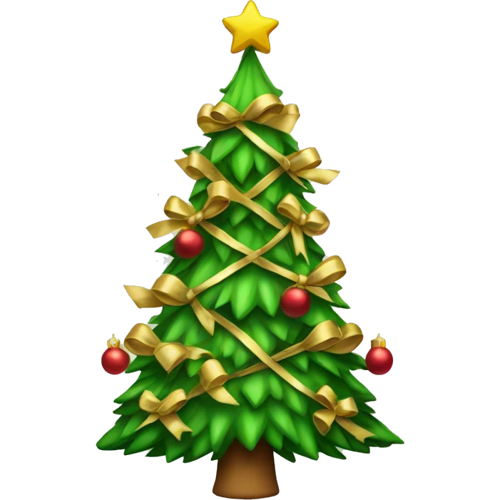 christmas tree with bows emoji
