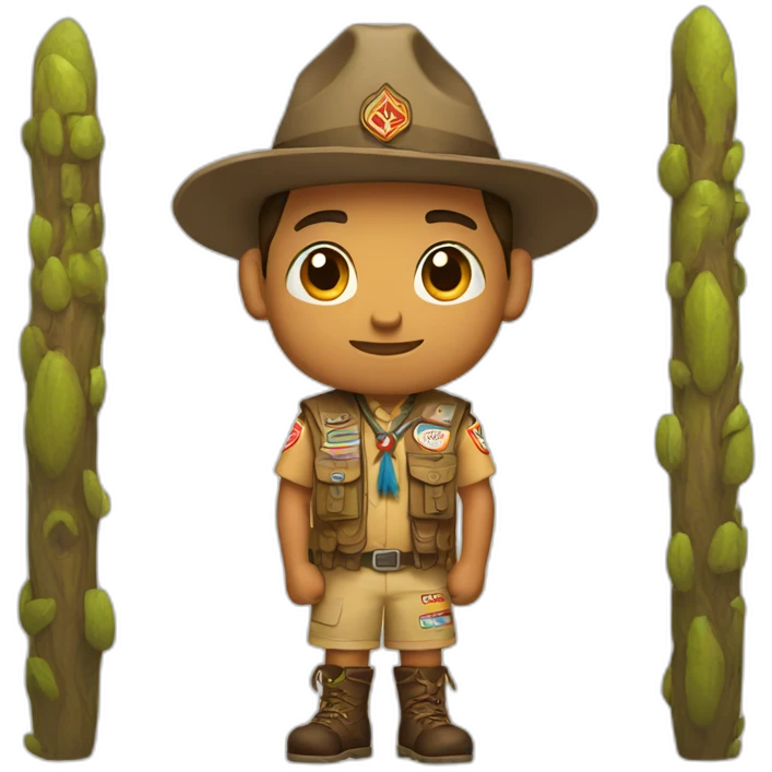 Scout guy with totem emoji
