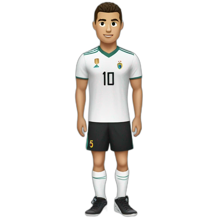 Cristiano Ronaldo with black sneakers emoji