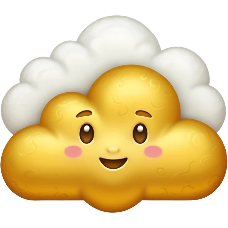 Convert this cloud ☁️ to golden cloud emoji