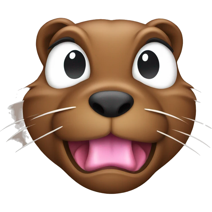 Beaver showing the tongue  emoji