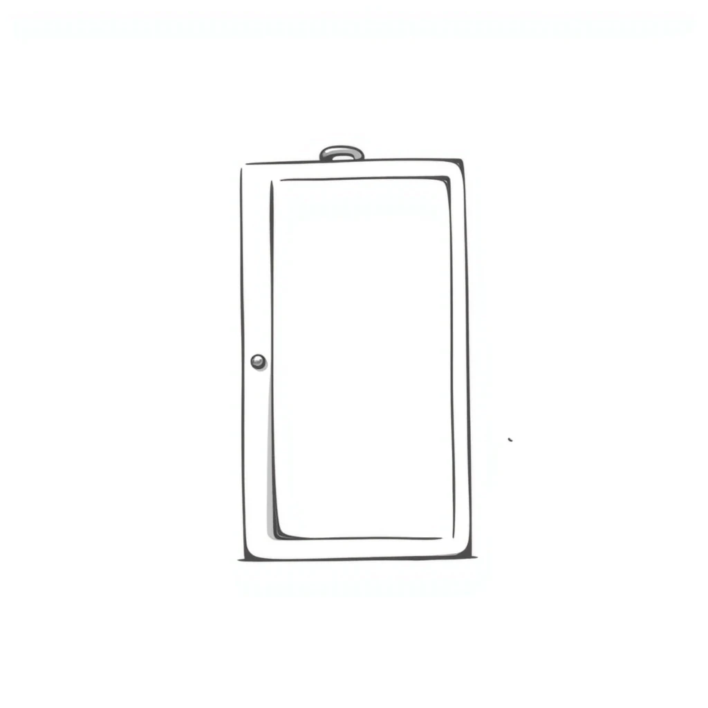 tall mirror with hand-drawn look emoji