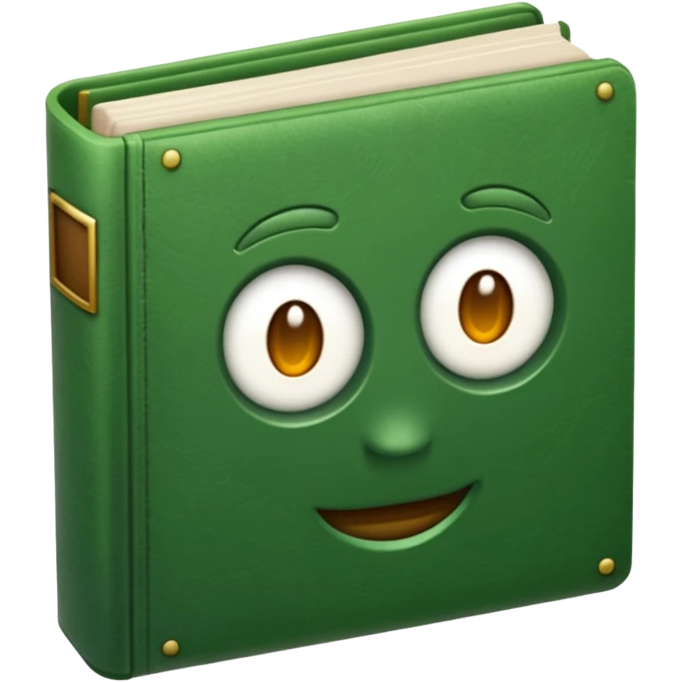 biblioteca de livros em tons de verde musgo emoji