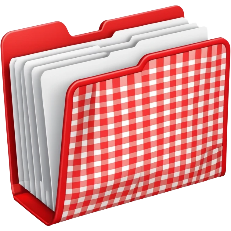  file folder with gingham pattern  emoji