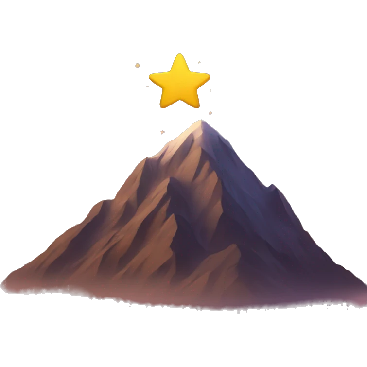 mountain with stars emoji